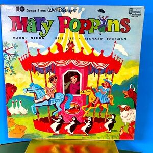 WALT DISNEY’S VTG 1964 MARY POPPINS DISNEYLAND VINYL RECORD DQ-1256 10 SONGS 12”
